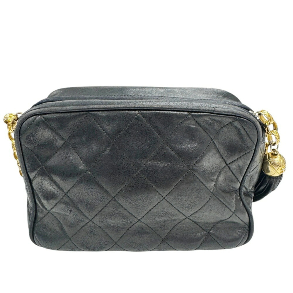CHANEL Black Lambskin Leather Shoulder Bag - Picture 2 of 16